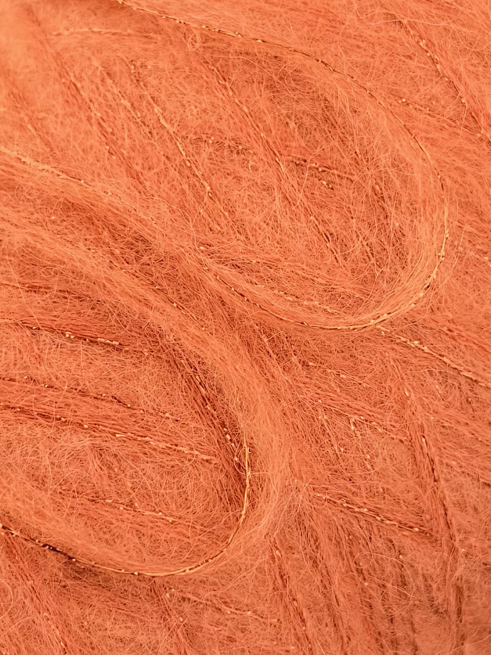 Zimpfer Wolle Selezione – fil brushed en Baby Yak et cachemire 340 m / 100 g col. Corail abricot